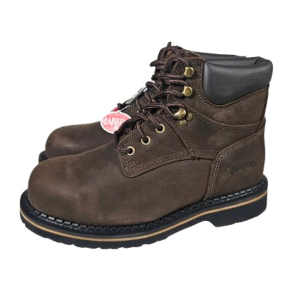 Laredo Brown Ruf Rider Steel Toe Lace Up Boots Men's Size 8.5 66344
